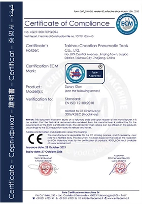 certificate of compliance